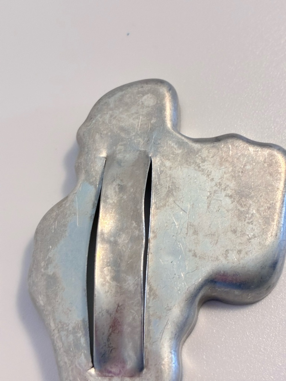 Santa Claus With Gift Bag Aluminum Cookie Cutter Vintage - Picture 3 of 3